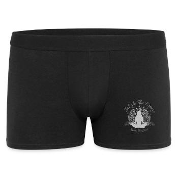 Inhale The Future Exhale The Past - Yoga Vibes - Männer Boxer Shorts - Schwarz - Vorne