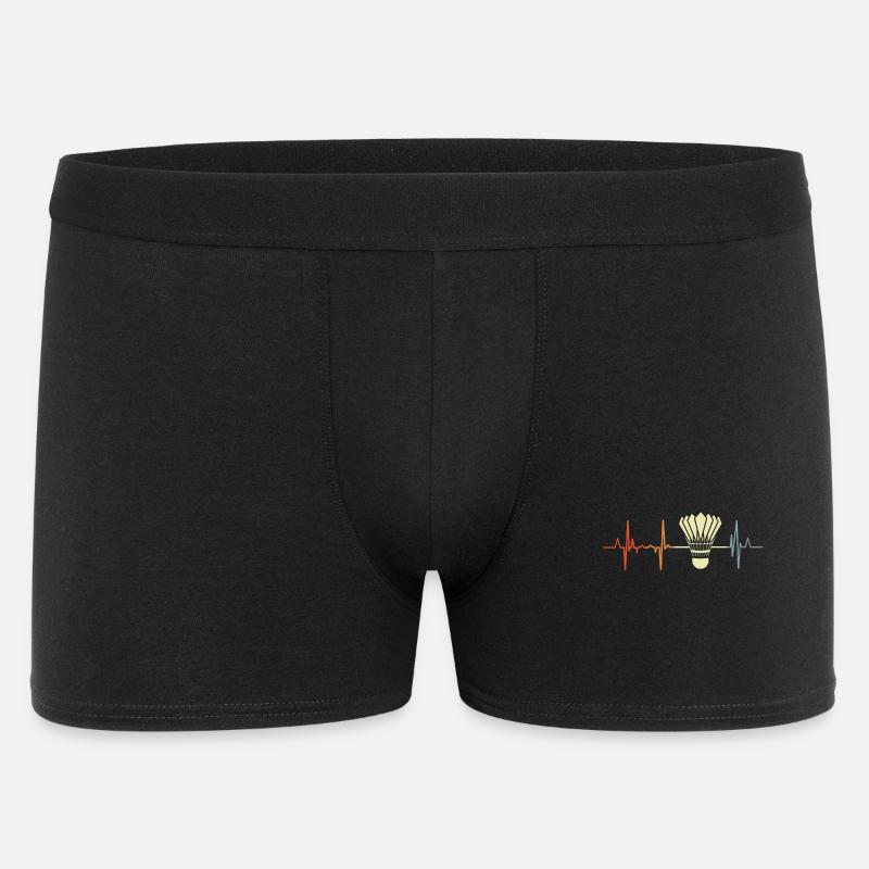 Battement de cœur de badminton - Boxer Homme - noir