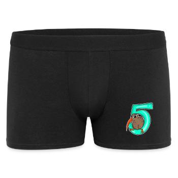 5 Years Old - 5th Birthday with Animal Motif - Men's Boxer Shorts - black - Front