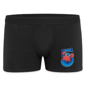 5 Years Old - 5th Birthday with Animal Motif - Men's Boxer Shorts - black - Front
