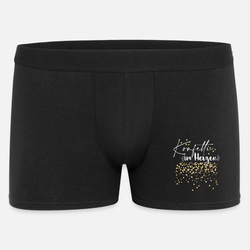 Konfetti im Herzen - Männer Boxer Shorts - Schwarz