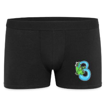 3 ans - 3ème anniversaire avec motif animal - Boxer Homme - noir - Devant