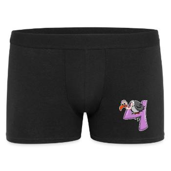 4 years old - 4th birthday with animal motif - Men's Boxer Shorts - black - Front