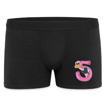 5 Years Old - 5th Birthday with Animal Motif - Men's Boxer Shorts - black - Front
