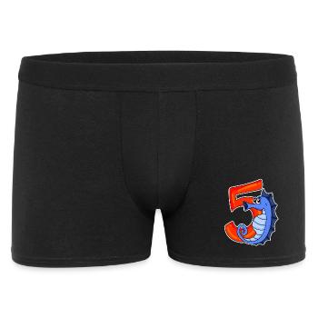 5 Years Old - 5th Birthday with Animal Motif - Men's Boxer Shorts - black - Front