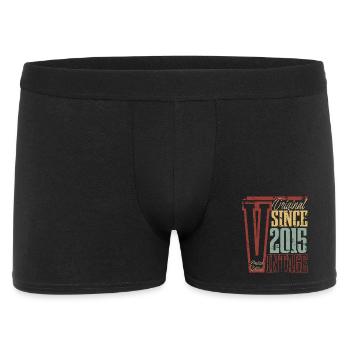 2015 Geburtstag Geburtsjahr Baujahr Vintage Retro - Männer Boxer Shorts - Schwarz - Vorne