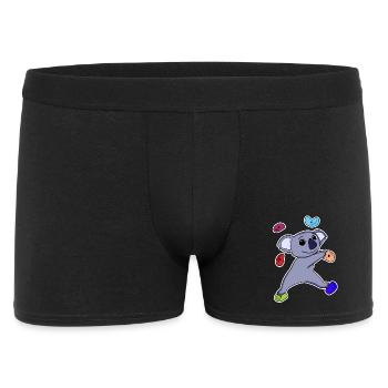 Climbing Koala - Männer Boxer Shorts - Schwarz - Vorne