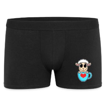 Sheep Heart Coffee Love - Heart Motif - Boxer Homme - noir - Devant