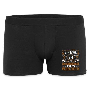 74e anniversaire Vintage Rétro - Boxer Homme - noir - Devant