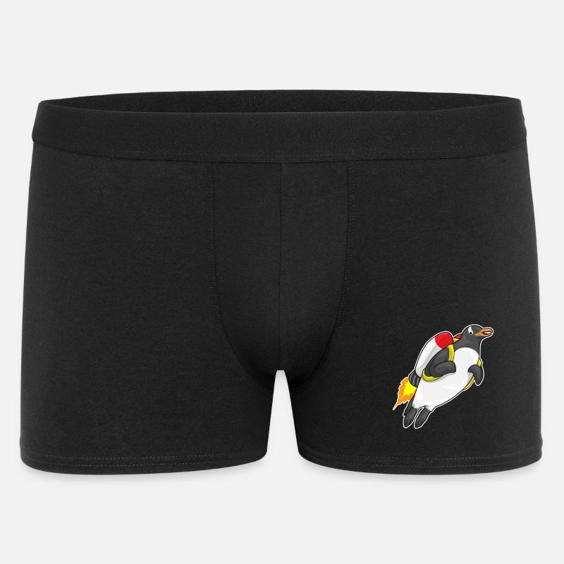 Pingouin volant jetpack - Boxer Homme - noir