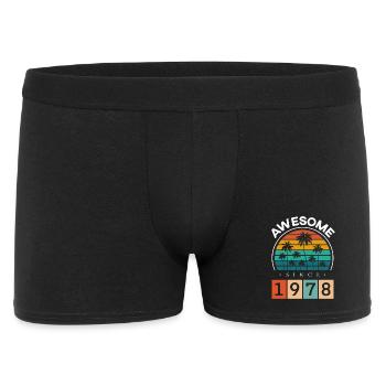 1978 Geboren Geburtstag Geburtsjahr Vintage - Männer Boxer Shorts - Schwarz - Vorne