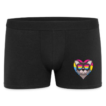 Chat pansexuel Birmanie Cadeau de cœur - Boxer Homme - noir - Devant