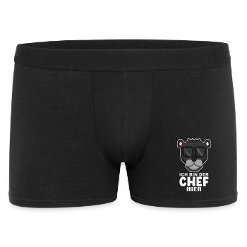 Cool Schwarzer Panther Chef Spruch Sonnenbrille - Männer Boxer Shorts - Schwarz - Vorne