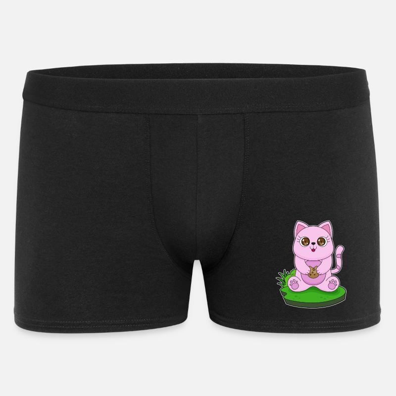 Chat Cookie - Boxer Homme - noir