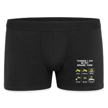 Dinge in meiner Freizeit Dirt Bike Motocross - Männer Boxer Shorts - Schwarz - Vorne