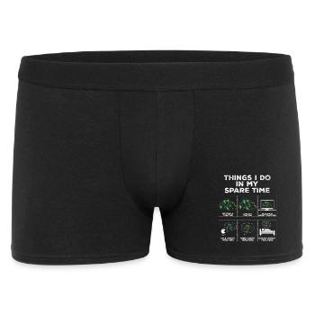 Things in my spare time tractor farmer farmer - Men's Boxer Shorts - black - Front