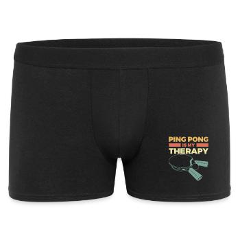 Tischtennisspieler Zitat - Männer Boxer Shorts - Schwarz - Vorne