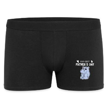 Father's Day - First Father's Day Gift - Men's Boxer Shorts - black - Front