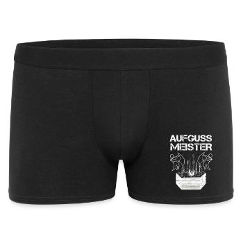Sauna Aufguss Meister - Männer Boxer Shorts - Schwarz - Vorne