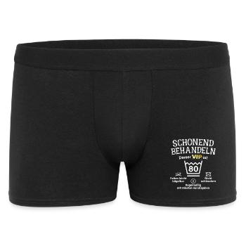 80. Geburtstag Schonend Behandeln 80 VIP Ist 80 - Männer Boxer Shorts - Schwarz - Vorne