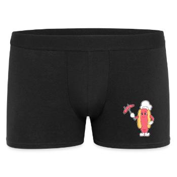 Hotdog Koch Grillgabel Kochen - Männer Boxer Shorts - Schwarz - Vorne