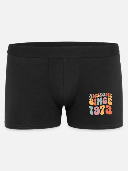 1973 Jahrgang Geburtstag Groovy Vintage Retro - Männer Boxer Shorts - Schwarz