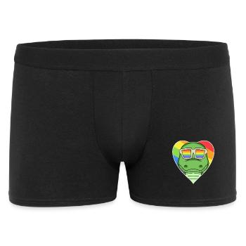 Rainbow - Crocodile with glasses - Men's Boxer Shorts - black - Front