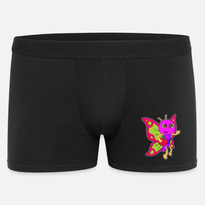Butterfly Apple Fruit - Boxer Homme - noir