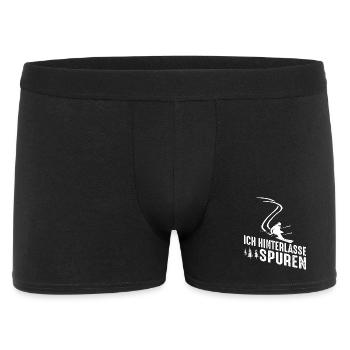 Ich hinterlasse Spuren – Skifahrer - Männer Boxer Shorts - Schwarz - Vorne