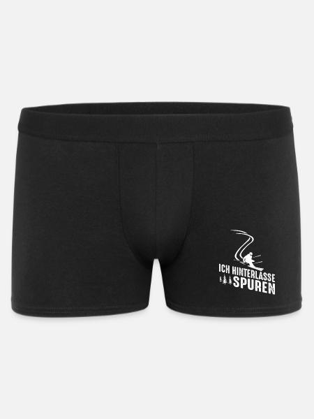 Ich hinterlasse Spuren – Skifahrer - Männer Boxer Shorts - Schwarz