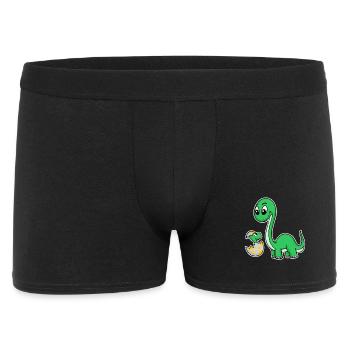 Dinosaure avec famille Baby Dinosaur - Boxer Homme - noir - Devant