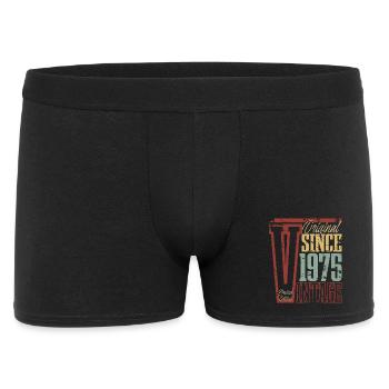 1975 Birthday Year of birth Year of construction Vintage Retro - Men's Boxer Shorts - black - Front
