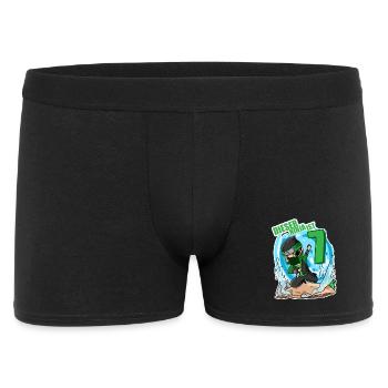 7. Geburtstag Junge Ninja Grün - Männer Boxer Shorts - Schwarz - Vorne