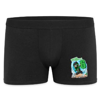 Junge 6 jährig 6. Geburtstag Junge Ninja Grün - Männer Boxer Shorts - Schwarz - Vorne