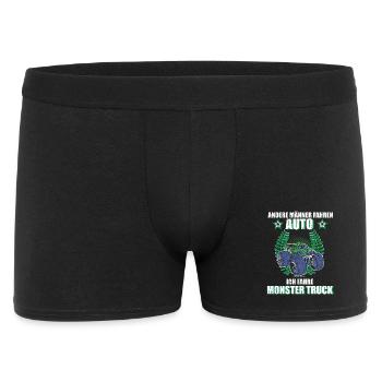 Monstertruck Fahrer Auto Motorsport Tuning  - Männer Boxer Shorts - Schwarz - Vorne