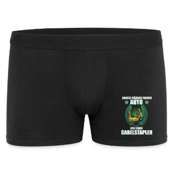 Gabelstapler Staplerfahrer Logistik Lager Beruf  - Männer Boxer Shorts - Schwarz - Vorne