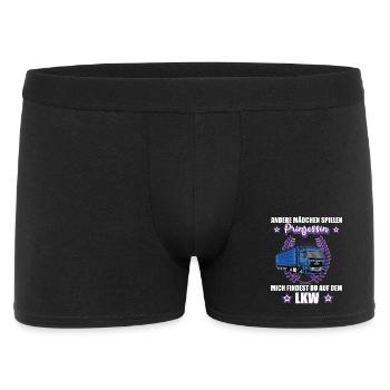 LKW Fahrerin Prinzessin Lastkraftfahrerin Geschenk - Männer Boxer Shorts - Schwarz - Vorne