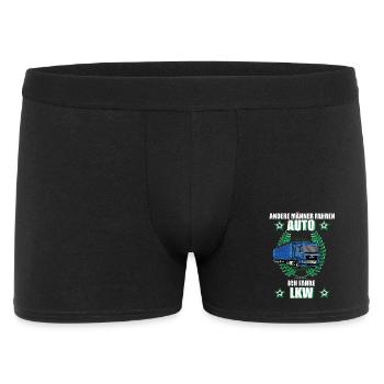 LKW Fahrer Lastkraftfahrer Beruf Trucker  - Männer Boxer Shorts - Schwarz - Vorne