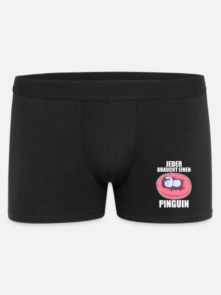 Pinguin Pinguine - Männer Boxer Shorts - Schwarz