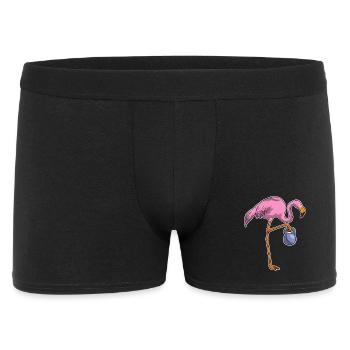 Flamingo Bodybuilder Dumbbell Bodybuilding - Men's Boxer Shorts - black - Front
