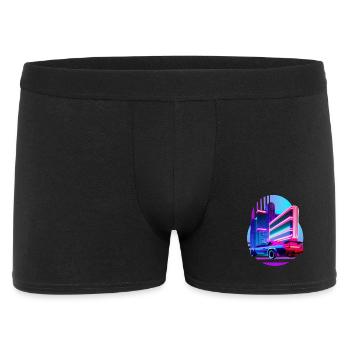 Retro Wave Sport Car 80s Vaporwave Skyline - Men's Boxer Shorts - black - Front