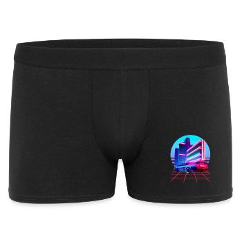 Retro Wave 80s Skyline Electro-Wave Vaporwave - Men's Boxer Shorts - black - Front