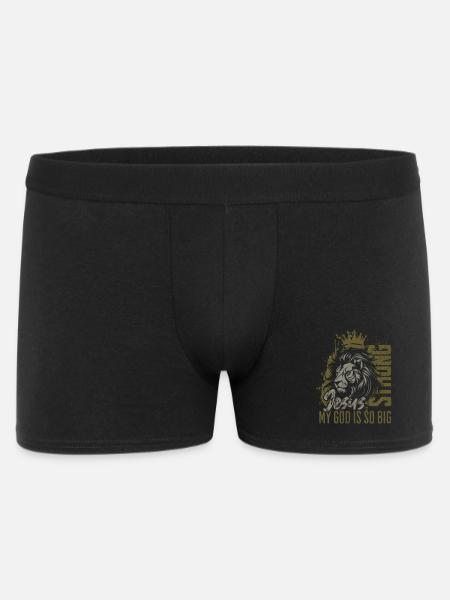 Jésus de la couronne du lion Grande Foi - Boxer Homme - noir