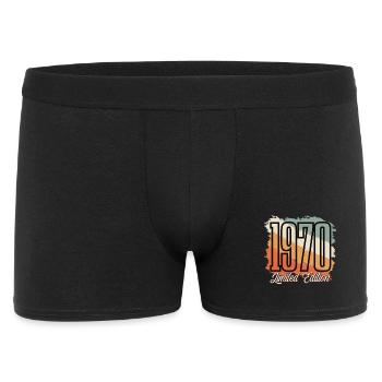 1970 Year of birth Birthday Year of construction Vintage Retro - Men's Boxer Shorts - black - Front