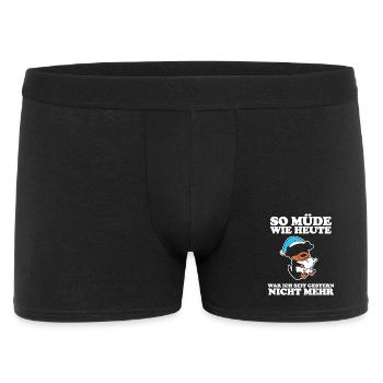 Müde Spruch lustig Schlafen Ausschlafen Faul - Männer Boxer Shorts - Schwarz - Vorne