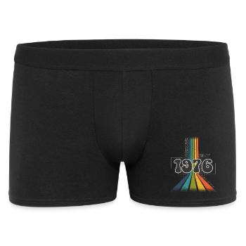 1976 Born birthday Groovy Vintage Retro - Men's Boxer Shorts - black - Front