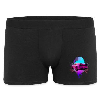 Retro Wave Sports Car Vaporwave - Men's Boxer Shorts - black - Front