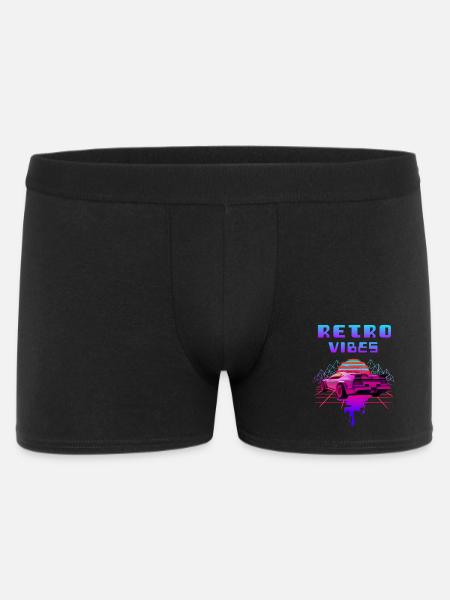 Rétro Vibes Sports Car Vaporwave Sunset - Boxer Homme - noir