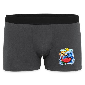 Watermelon Whale - Men's Boxer Shorts - charcoal grey - Front