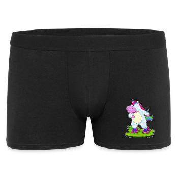 Einhorn Rollschuhfahren Rollschuhe - Männer Boxer Shorts - Schwarz - Vorne